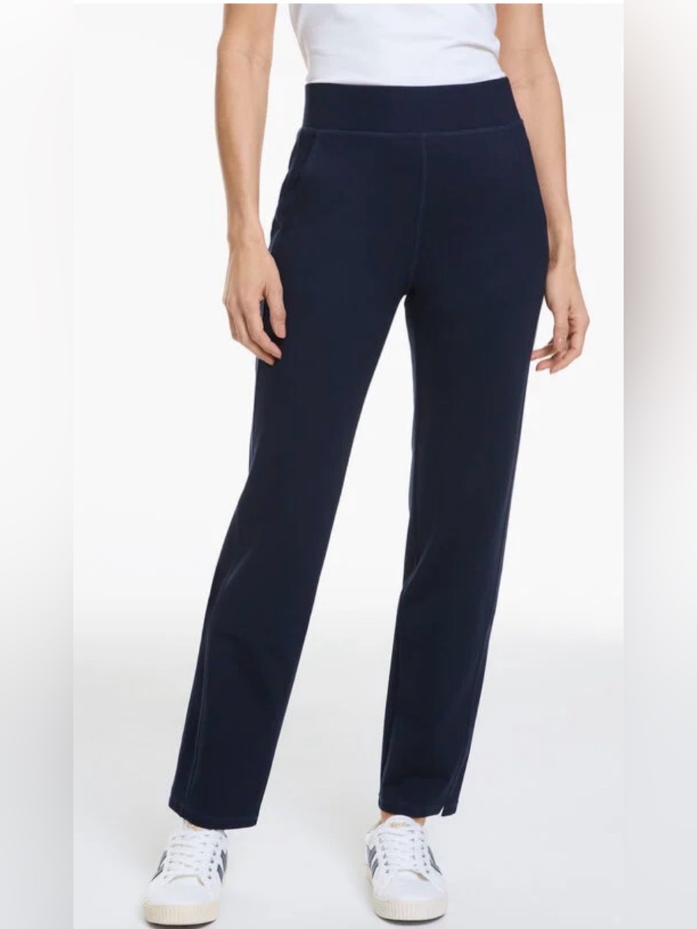 T by Talbots Knit Navy Pull-On Pants Sz2X NWT